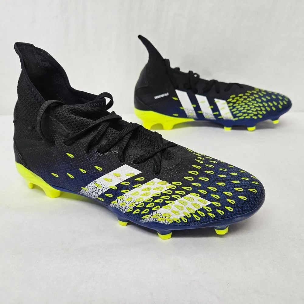 Adidas Predator Freak.3 FG Soccer Cleats FY0610 Black Blue Yellow Mens Size 8